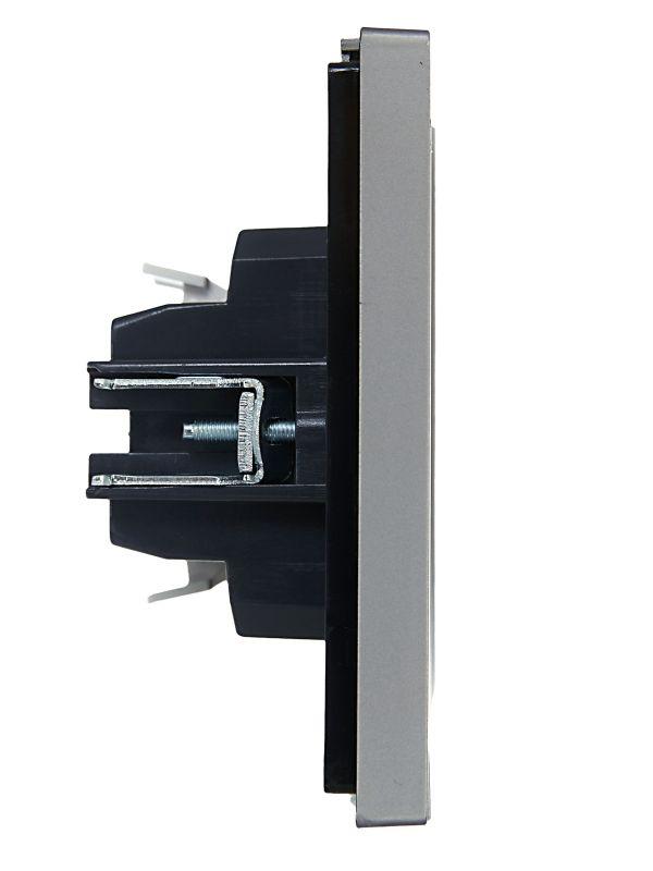 Выключатель 2-кл. СП FORTE&PIANO 10А FP506 с индикацией сталь IEK FP-V20-1-10-1-K46