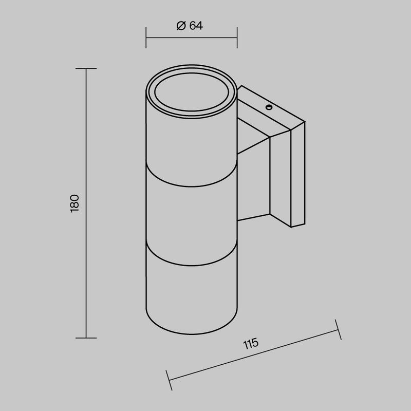 Светильник Bowery 2х50Вт GU10 IP54 бра настен. Maytoni O574WL-02B