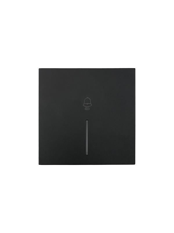 Кнопка звонка с индик. СП ZIMA IP20 безвинт. зажим черн. бархат LEZARD 704-4288-108QC