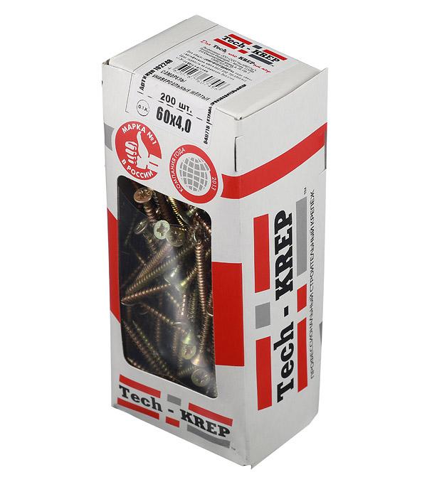 Саморез универсальный 60х4.0мм желт. (коробка с окном) (уп.200шт) Tech-Krep/Zitar 102248