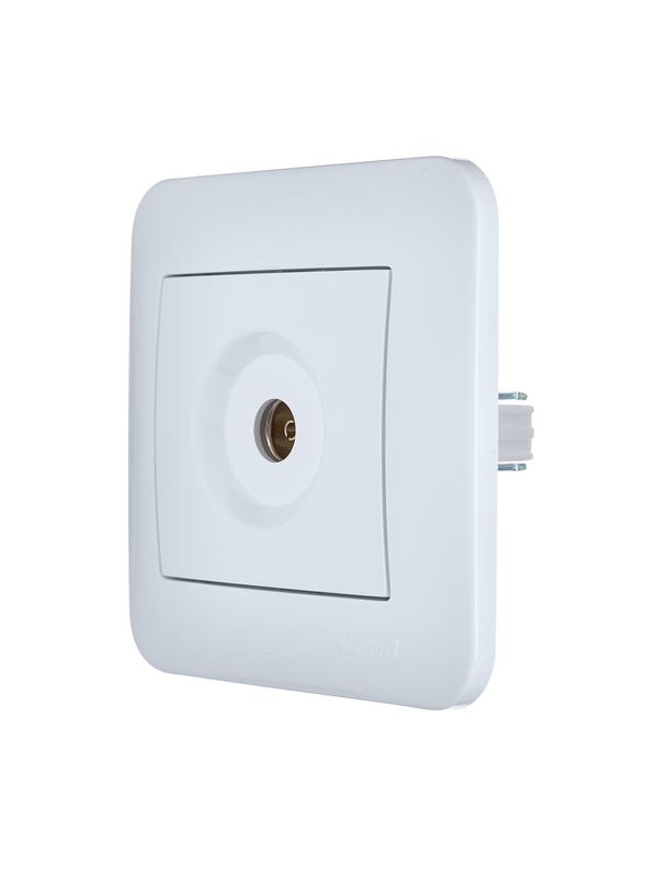 Розетка телевизионная оконечная TV СП ASTI IP20 в сборе бел. LEZARD 7081-0202-130