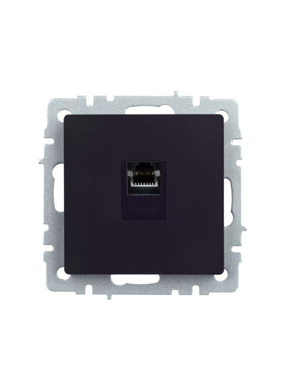 Розетка компьютерная СП RJ45 кат.5E BRITE РК10-БрЧ механизм черн. IEK BR-K10-1-K02