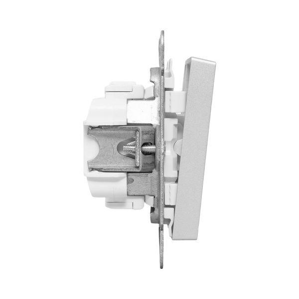 Выключатель проходной 2-кл. СП Эпика механизм алюм. EKF UP1-SWA-21