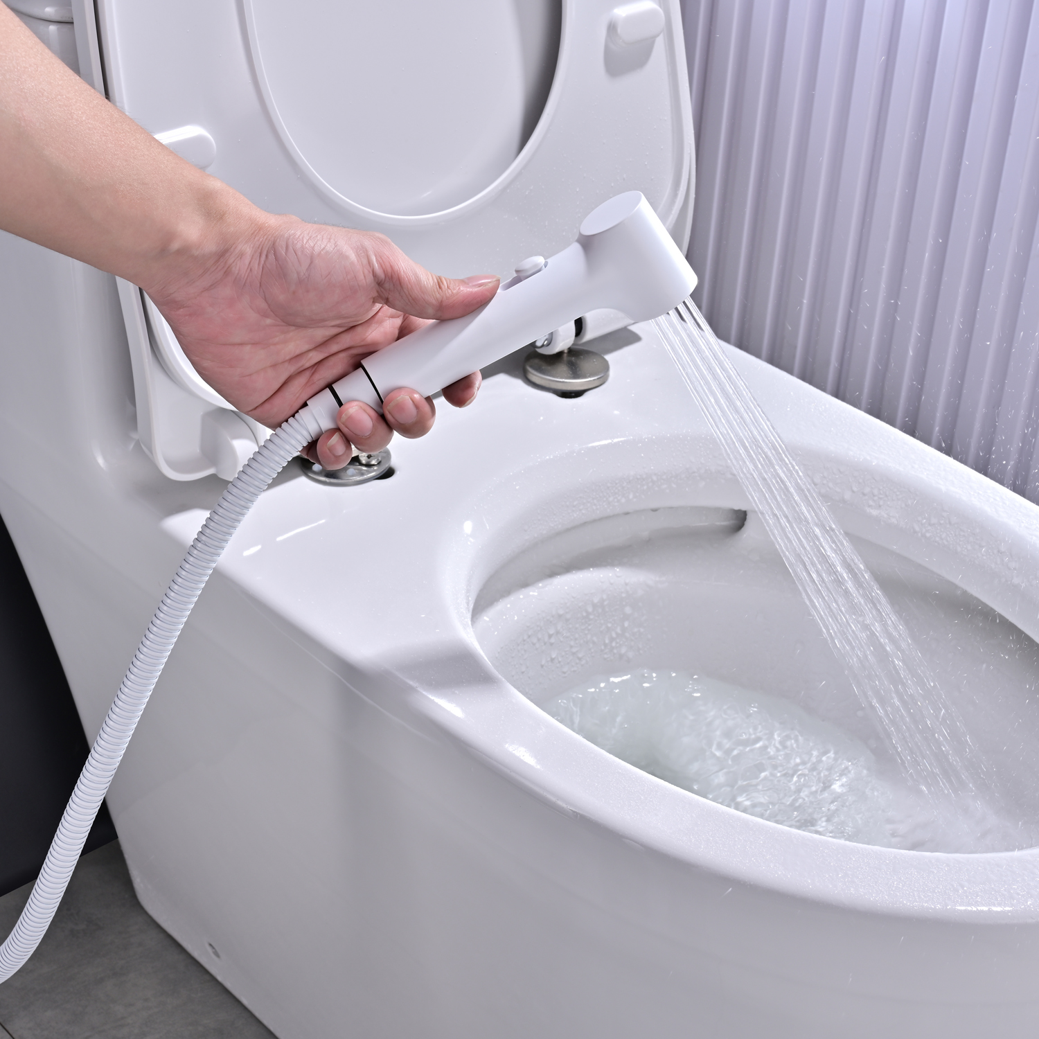 Гигиенический душ со смесителем Rose R235C, белый