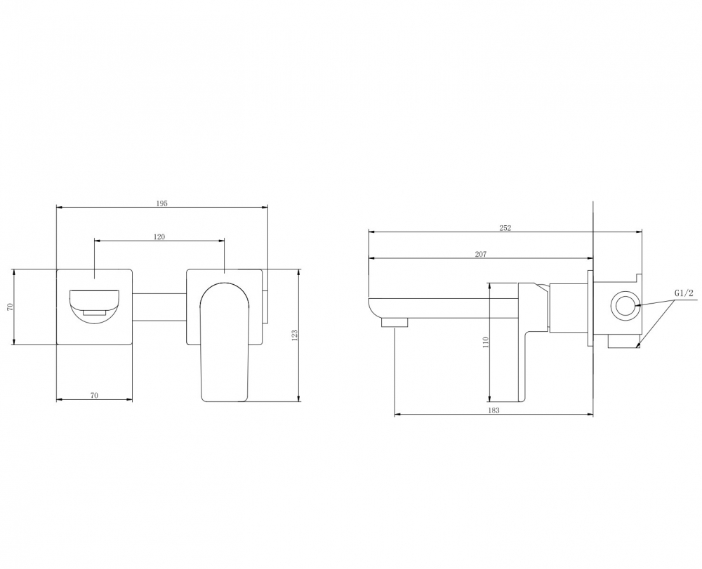 Смеситель ABBER Weiss Insel AF8082FW для раковины скрытого монтажа, белый матовый