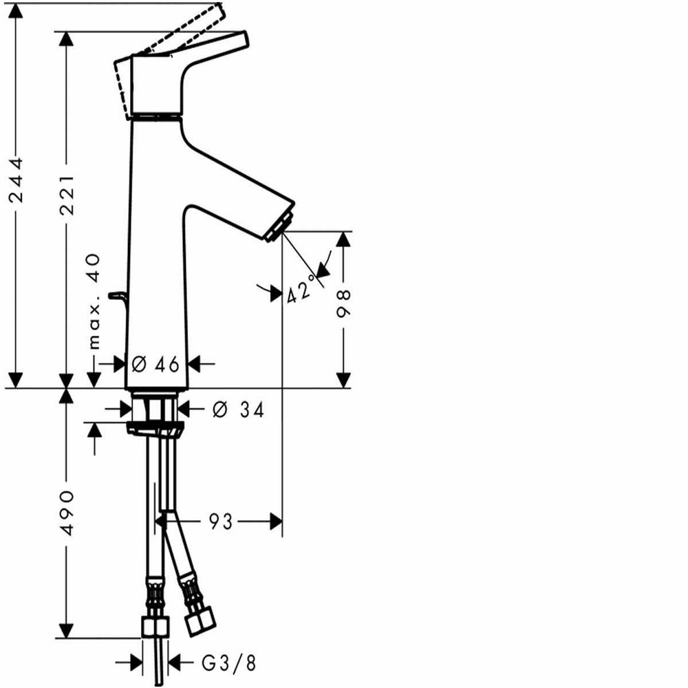 Смеситель Hansgrohe Talis S 72022000 для раковины