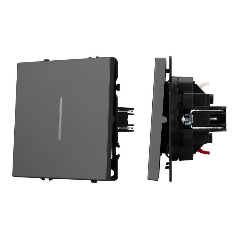 Механизм выключателя одноклавишный непроходной LED SWT-NOBE-MK01-SFPL-L-GR 230В 10А Arlight 054260