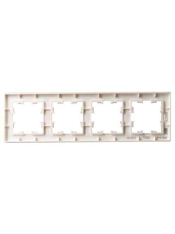 Рамка 4-м BRITE РУ-4-2-БрП стекло перс. матов. IEK BR-M42-G-31-K96