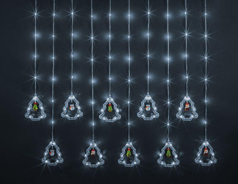 Гирлянда светодиодная "Бахрома" "Елки и фигурки" 95 008 NGF-D034-02 3х0.6м CW IP20 Navigator 95008