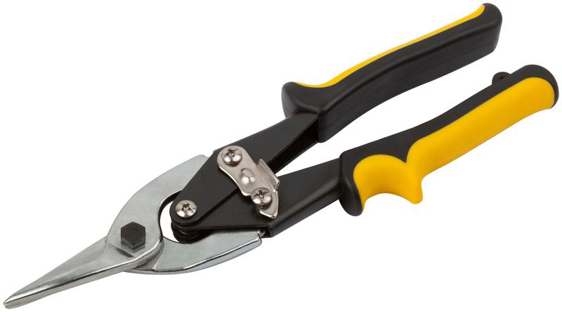 Ножницы по металлу "Aviation" усилен. прорезин. ручки прямые 250мм FIT 41470