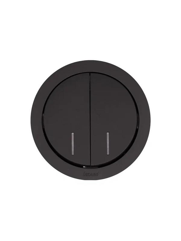 Выключатель 2-кл. СП OSEN 10А IP20 с подсветкой механизм черн. бархат LEZARD 743-4288-112