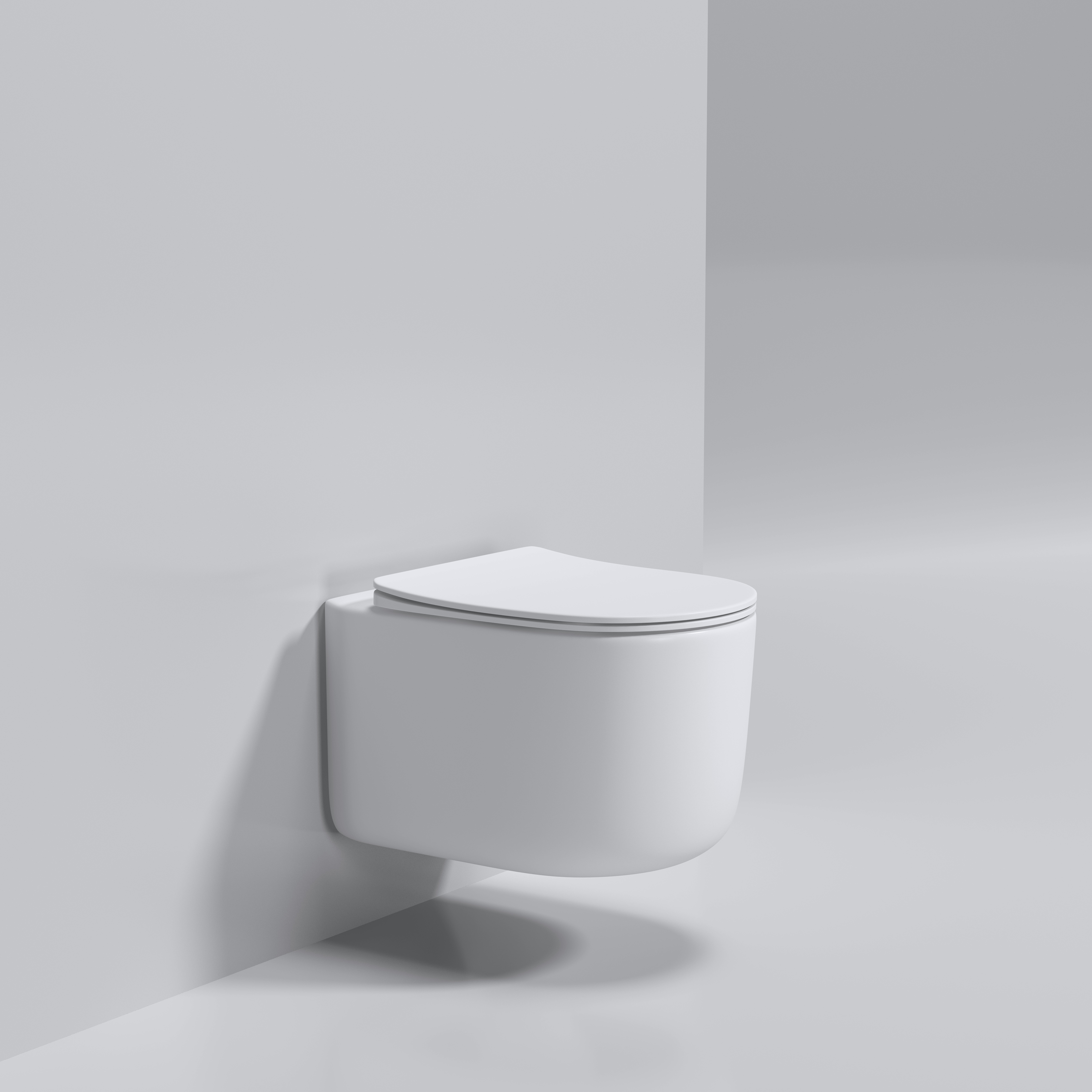 Flow подвесной унитаз матовый белый с крышкой