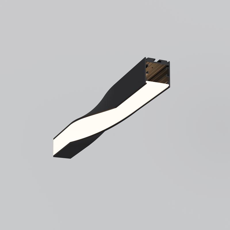 Профиль радиусный 35х35 Twist прав. черн. Maytoni ALM-3535R-B-TR-90град-0.4M