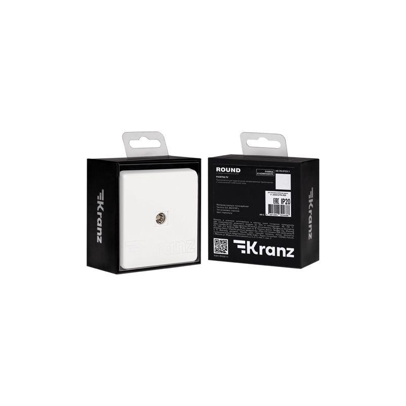 Розетка телевизионная TV СП ROUND MIELE перламутр Kranz KR-78-0723-1