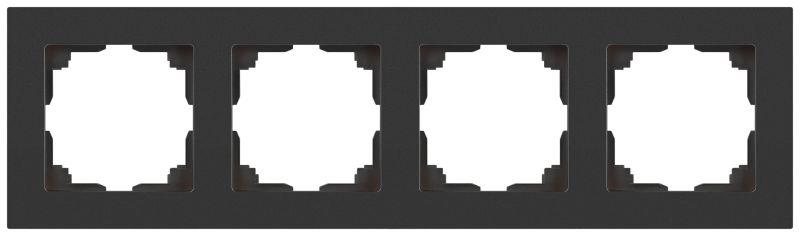 Рамка 4-м СП Accent 6-504-07 графит Intro Б0063718