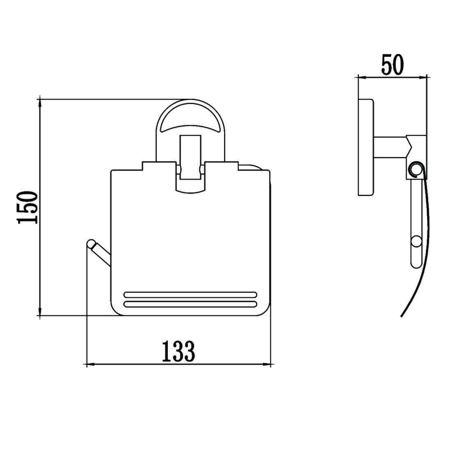 Держатель для туалетной бумаги Savol S-007051, хром