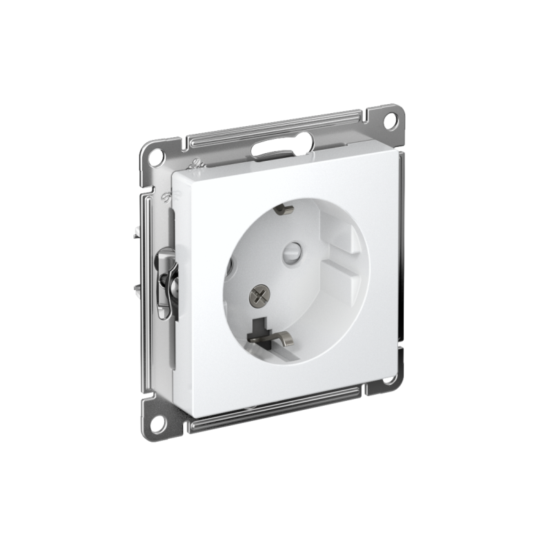 Розетка AtlasDesign 16А с заземл. защ. шторки механизм лотос SE ATN001345
