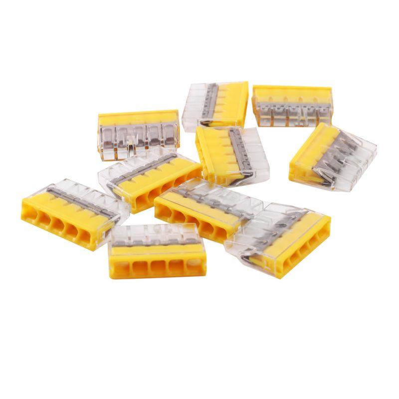 Клемма строительно-монтажная СМК с пастой Cu/Pb 5 пр. до 2.5мм 24А 450В 10шт V02-9W-2273-205 Volsten 15239