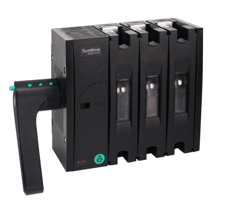 Выключатель-разъединитель SYSTEMEPACT SD160 4п 100А рукоятка слева сбоку (зак. отдельно) SE SSD01604LS0100