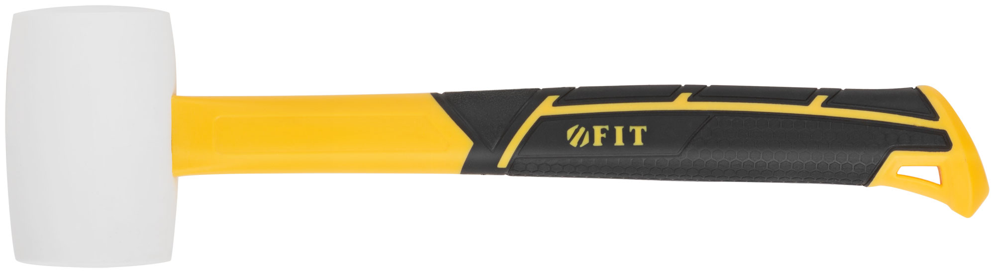 Киянка резиновая белая, фиберглассовая ручка 45 мм ( 230 гр )