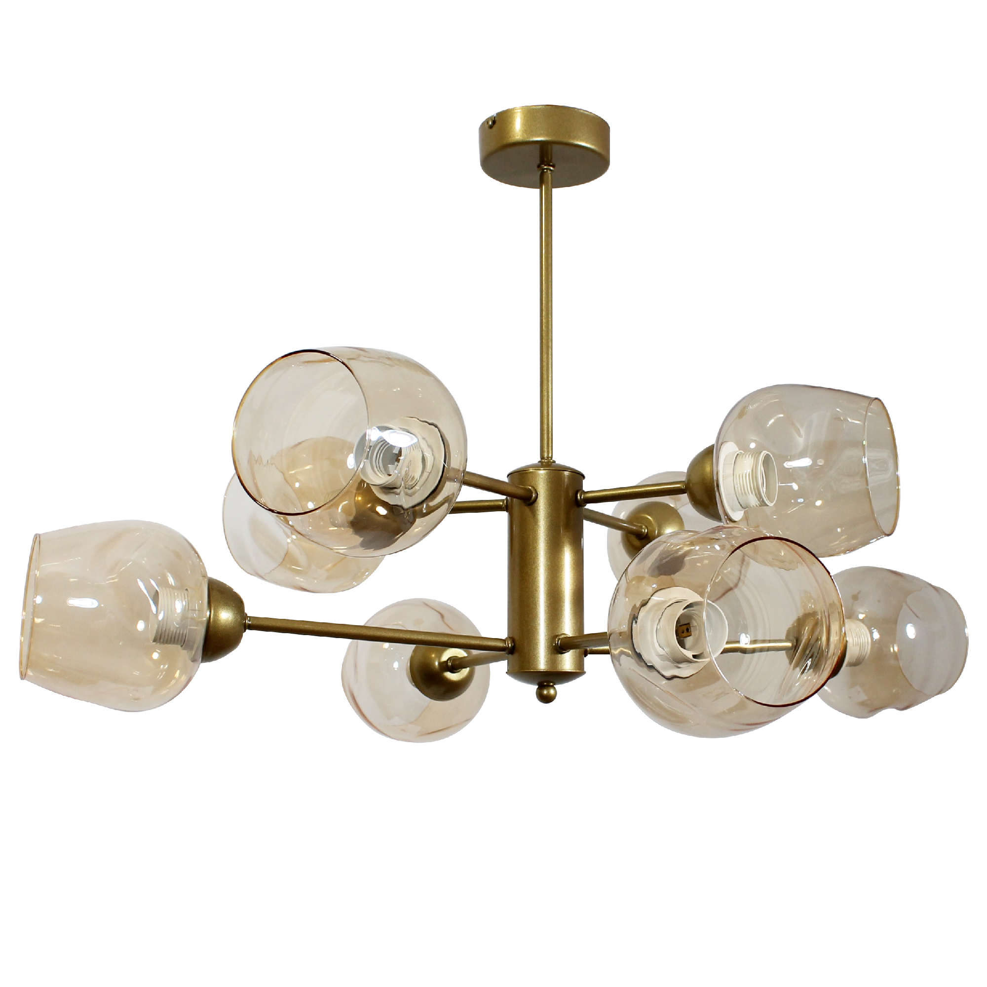 Светильник Адель 181 зол. (Плафон 8268) НПБ 01-8х60-111 Е27  потолочный