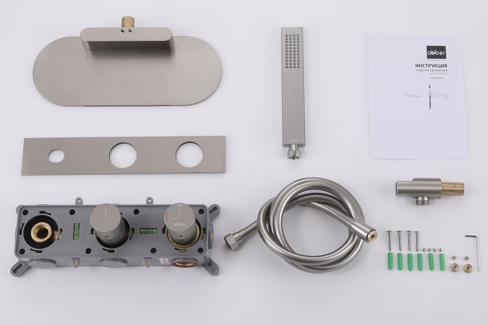 Смеситель ABBER Rund AF8731SP для ванны скрытого монтажа, сатин