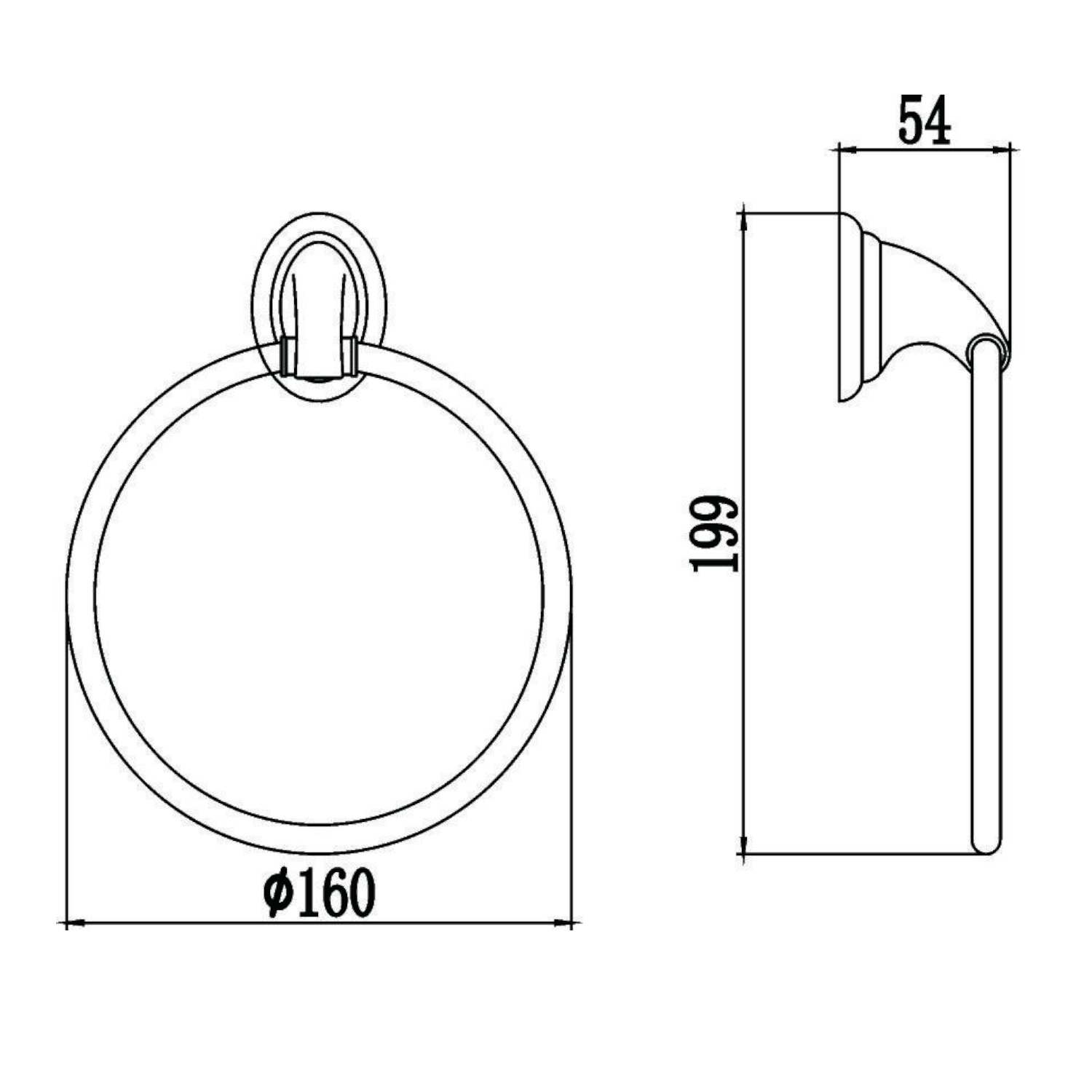 Полотенцедержатель Savol S-003160, хром
