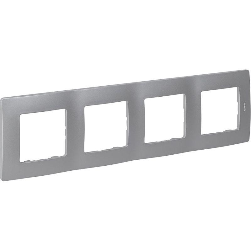 Рамка 4-м Etika алюм. IEK 672554