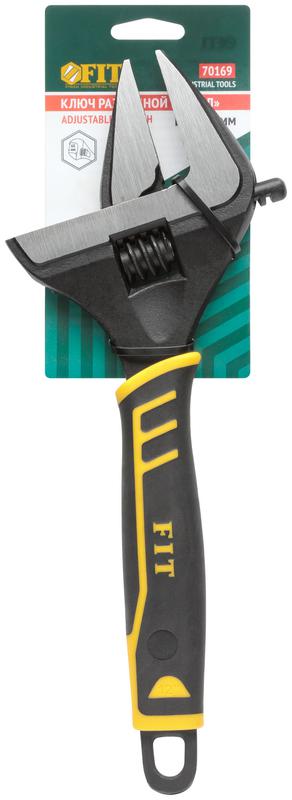 Ключ разводной "Стайл" узкие губки шкала экстра увелич. захват прорезин. ручка 300мм 60мм FIT 70169