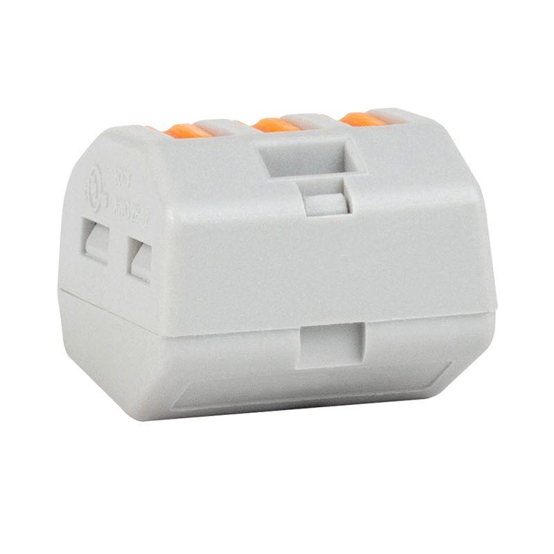 Клемма строительно-монтажная OptiKit СМК 222-413 с рычагом 3 отверстия 0.2-2.5(4.0)кв.мм КЭАЗ 351063