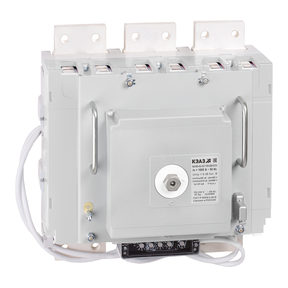 Выключатель автоматический ВА55-43-334730-2000А-690AC-НР230AC/220DC-ПЭ230AC-УХЛ3