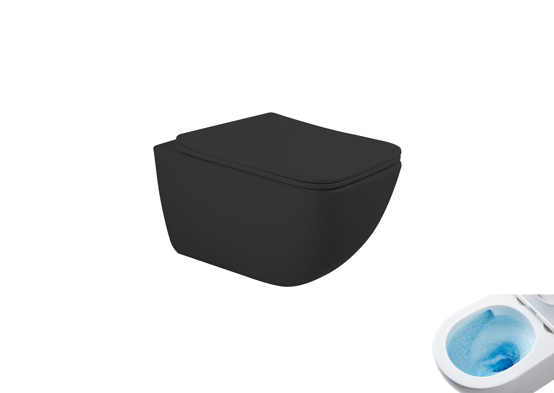 Унитаз подвесной Gid Tr2130bm 62205Y черный матовый 48x36.5x36