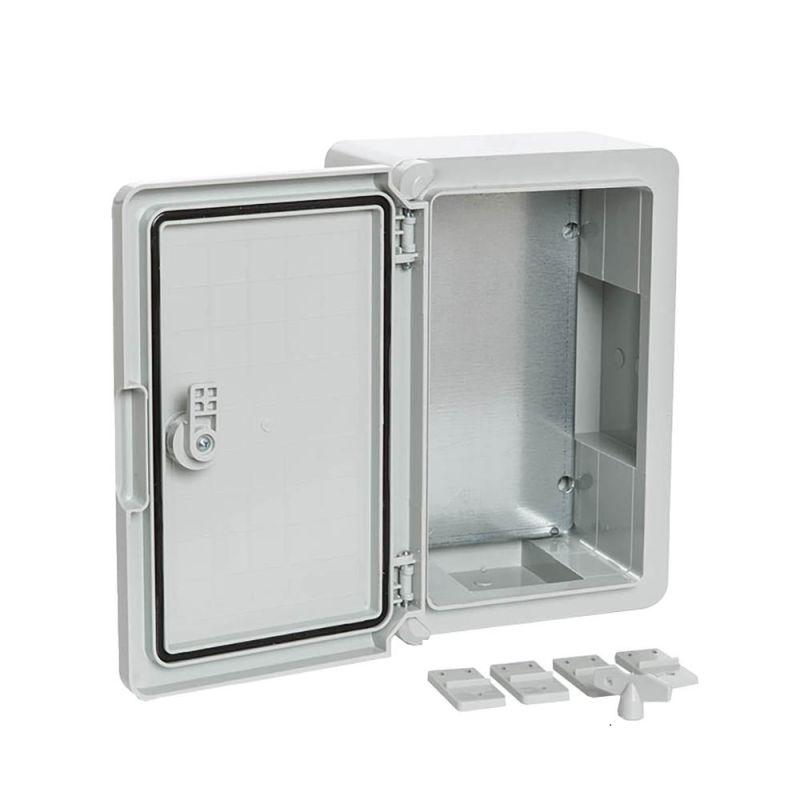 Корпус пластиковый с монтажной панелью ЩМП IP65 сер. дверь 300х200х130 Промрукав PR08.26480