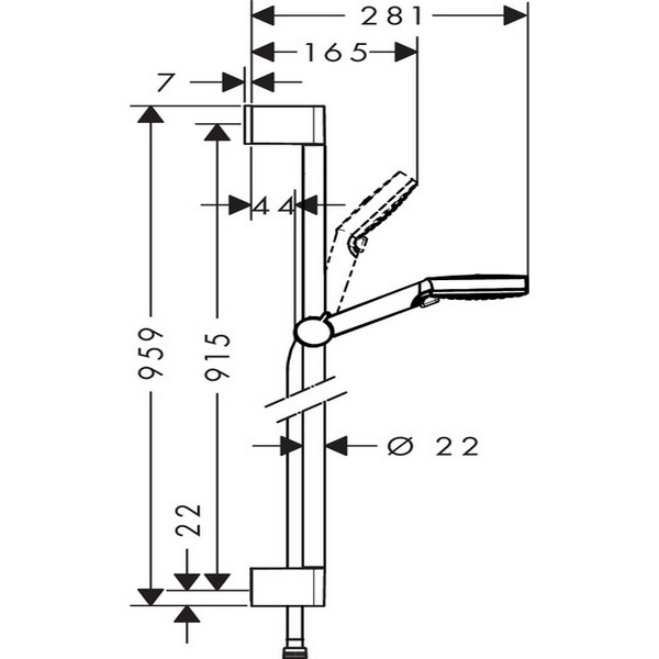 Душевой гарнитур Hansgrohe Crometta Vario Unica 26536400