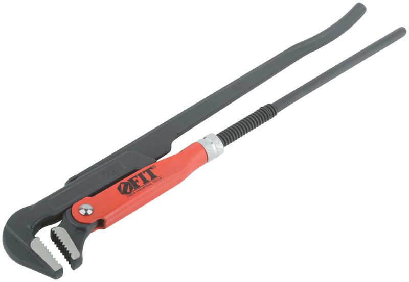 Ключ трубный газовый 90гр (тип L) инстр.сталь 1.5дюйм (400мм) FIT 70372