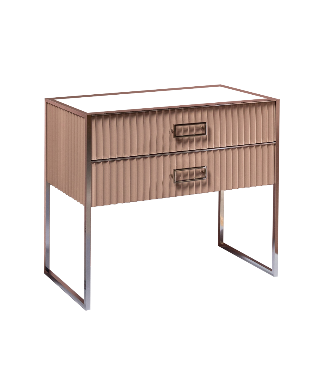 Тумба MONACO 100см h84см капучино глянец + хром под раковину моноблок