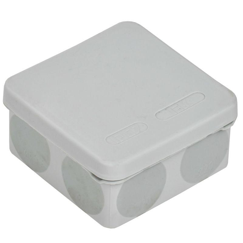 Коробка распаячная ОП КМ42435 80х80х40мм IP67 8 вводов сер. IEK UKO21-080-080-040-K41-66