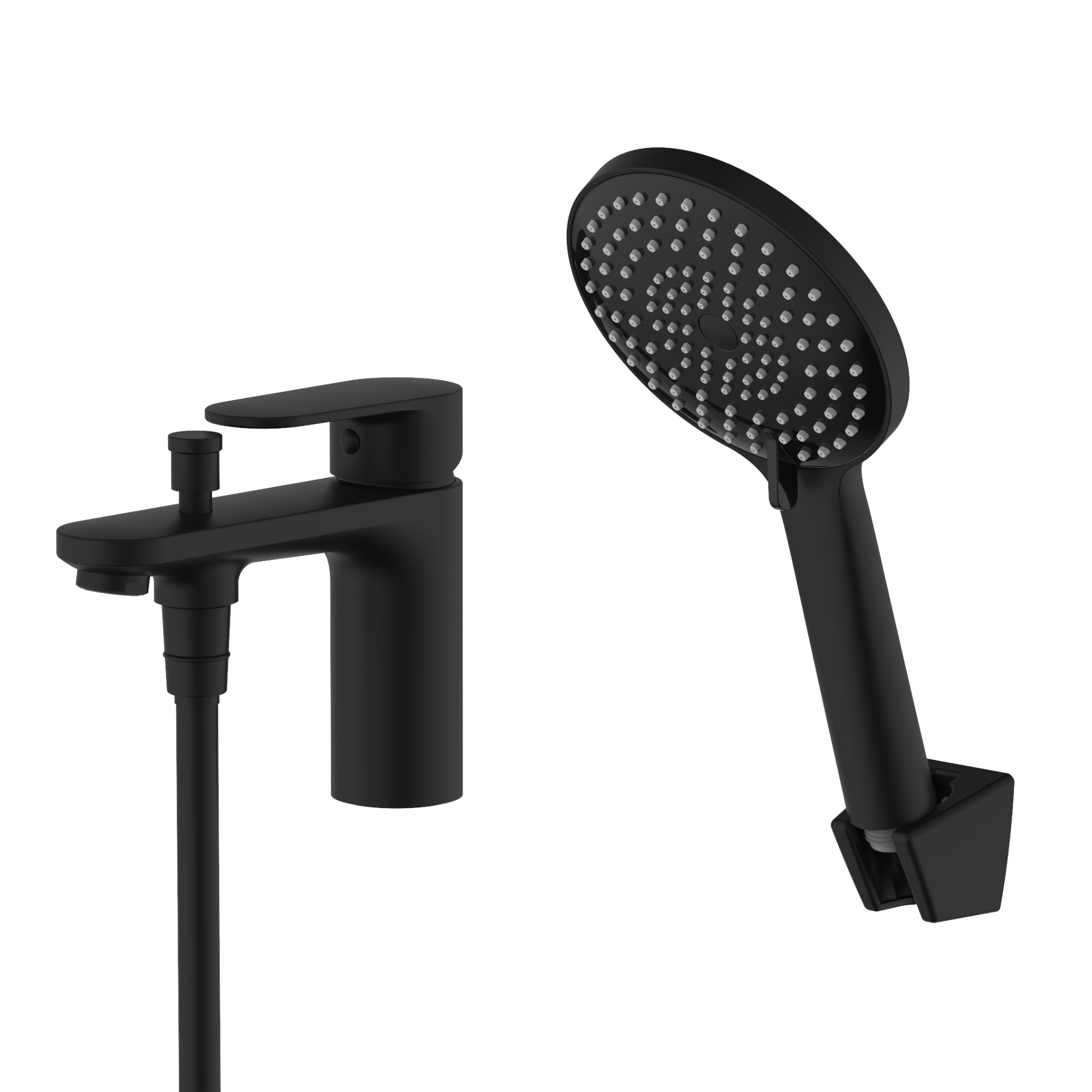 Cмеситель Aquatek НИКА врезной на борт ванны на 1 отв.          AQ1844MB           черный матовый