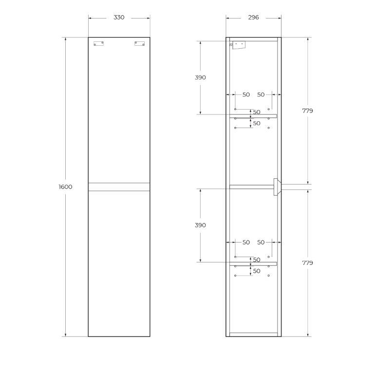 Шкаф подвесной BelBagno Rovere Tabacco