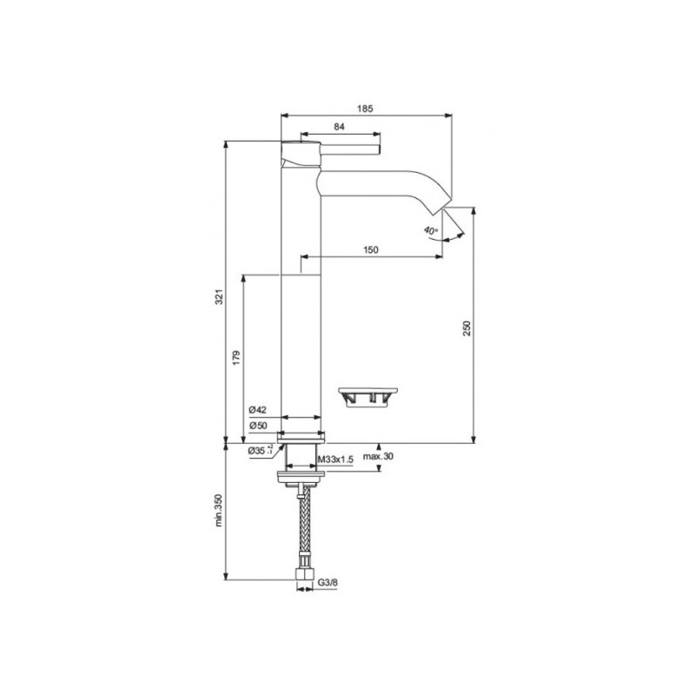 BC269AA Смеситель для раковины Ideal Standard Ceraline