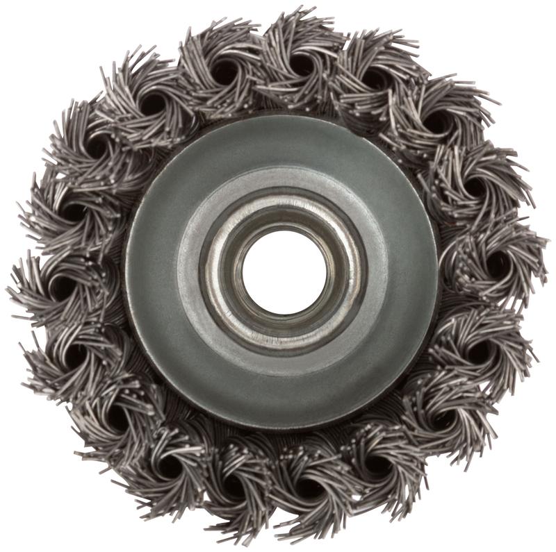 Корщетка чашечная гайка М14 стальная витая проволока 75мм КУРС 39042