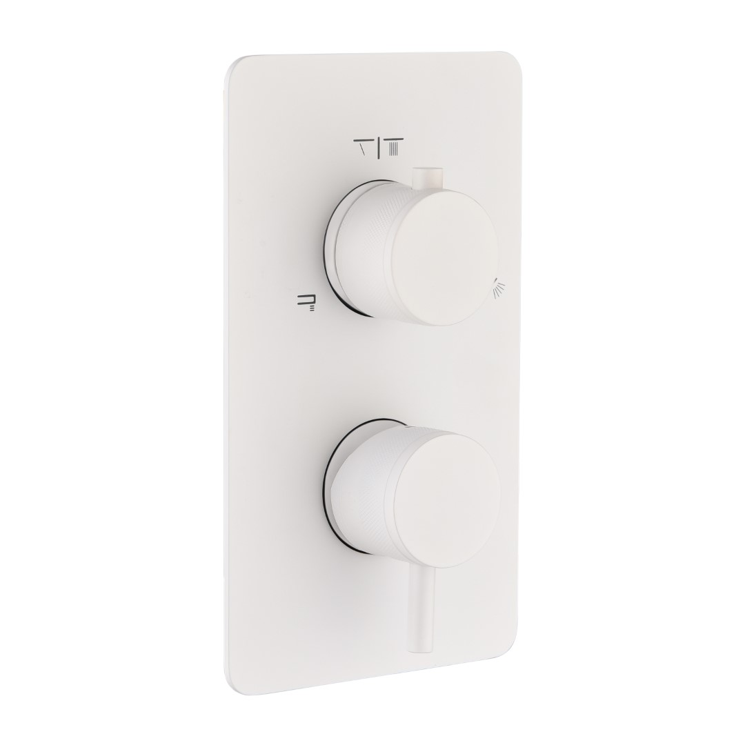 Смеситель встроенный однорычажный 2-х проходной MATT WHITE