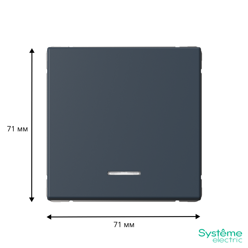 Выключатель кнопочный 1-кл. ArtGallery 10А с подсветкой механизм грифель SE GAL000716