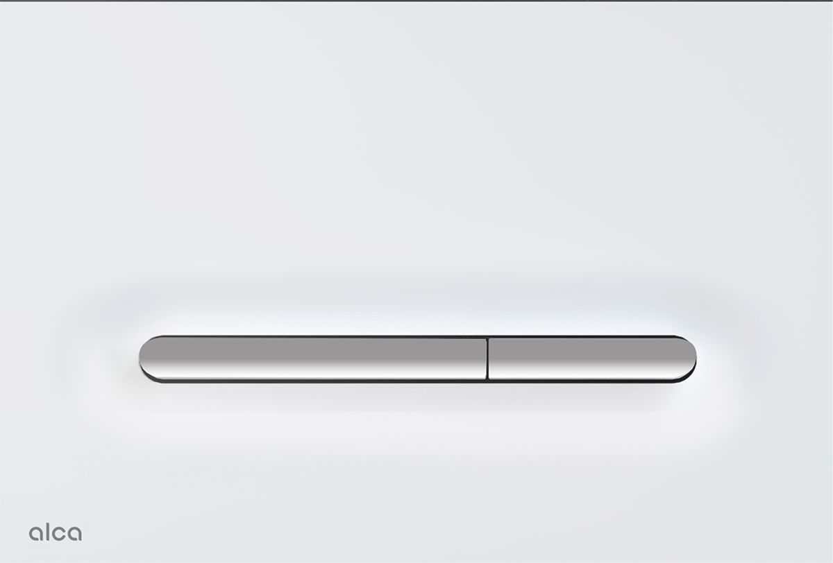 M1876-1 Кнопка смыва, белый-мат/xром-глянец (335693)