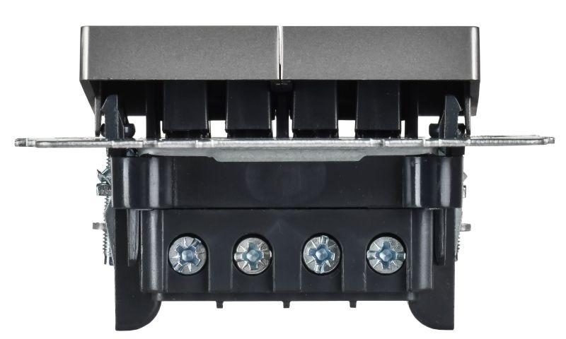 Выключатель перекрестный 2-кл. СП BRITE ВС10-2-3-БрС 10А механизм сталь IEK BR-V23-0-10-K46