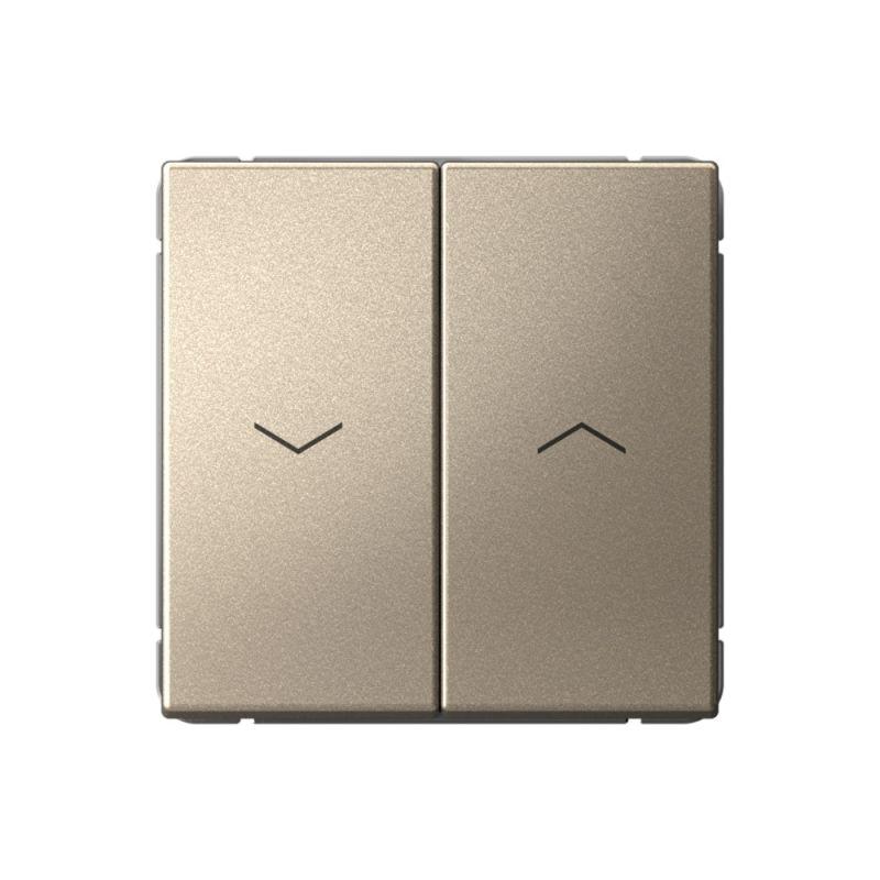 Выключатель для жалюзи 2-кл. ArtGallery 2х (сх. 4) 10А быстрозажим. клем. механизм шампань SE GAL000519S