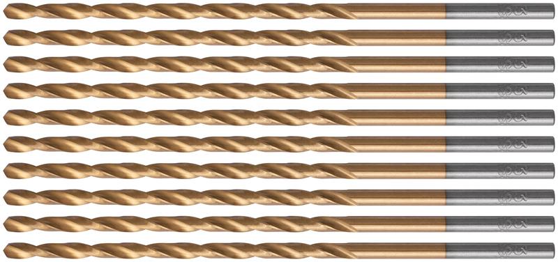 Сверло HSS по металлу удлиненные титановое покрытие 3.0х100мм (уп.10шт) FIT 34230