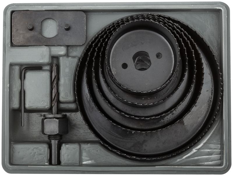 Набор пил круговых 64; 76; 89; 102; 127мм кейс (5 предметов)КУРС 36738