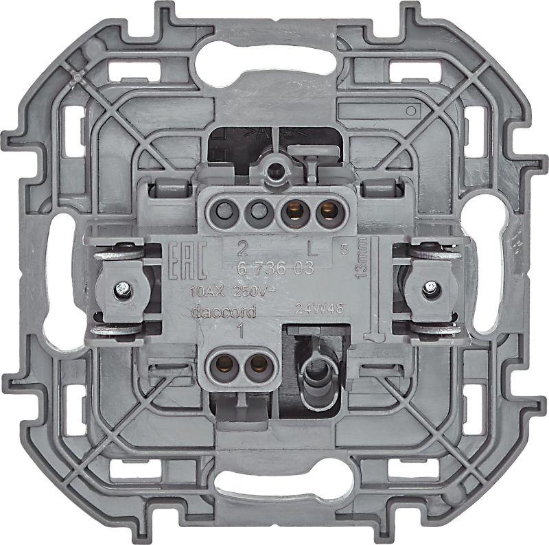 Выключатель 1-кл. Inspiria 10А IP20 250В 10AX механизм антрацит IEK 673603