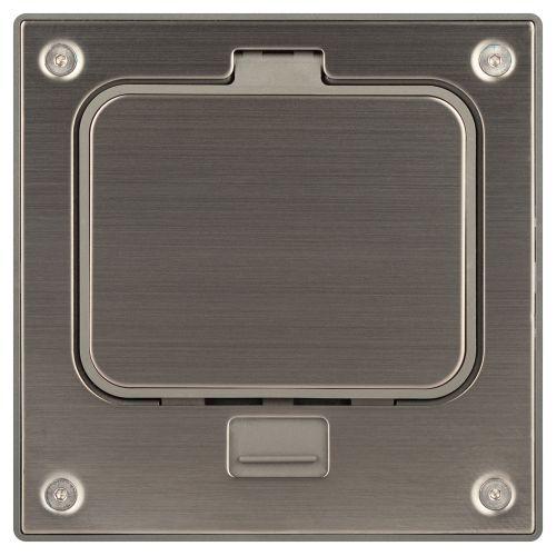 Люк 18-6001-03 IP66 в бетон с розеткой защелка сер. Эра Б0063266